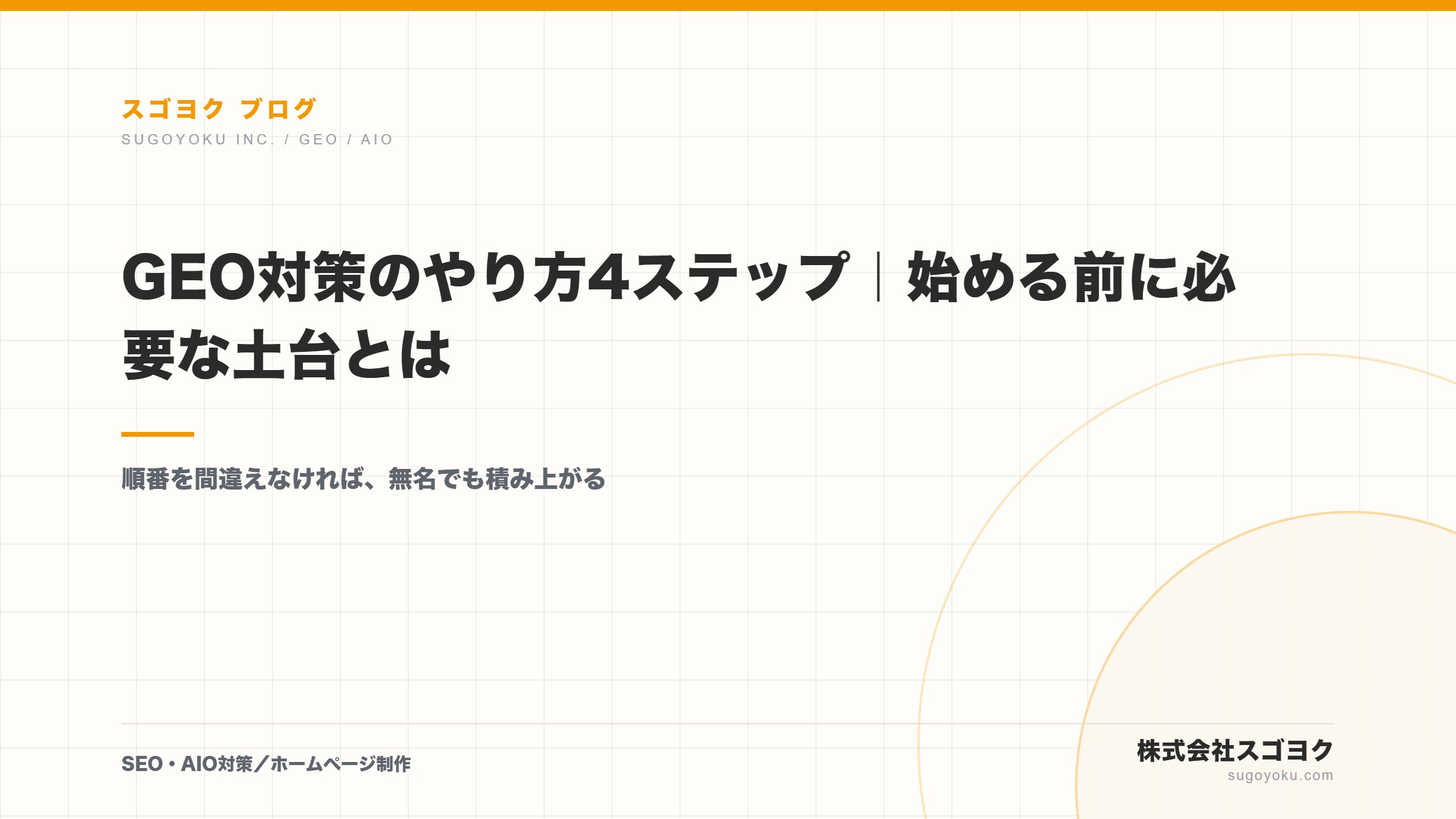 GEO対策のやり方4ステップ｜始める前に必要な土台とはのアイキャッチ画像